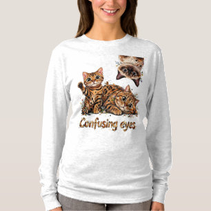 Katten Drietandige Bloeiende Katten Cute kitty sta T-shirt