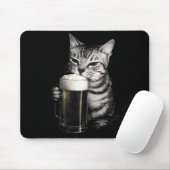 Katten drinkt bier grappige meme mannen vrouwen bi muismat (Met muis)