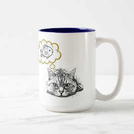 Katten Dromen Van Vis Hand Getekende Koffiemok Tweekleurige Koffiemok