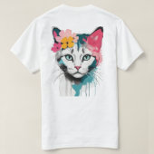 Katten dwaas . t-shirt (Design achterkant)