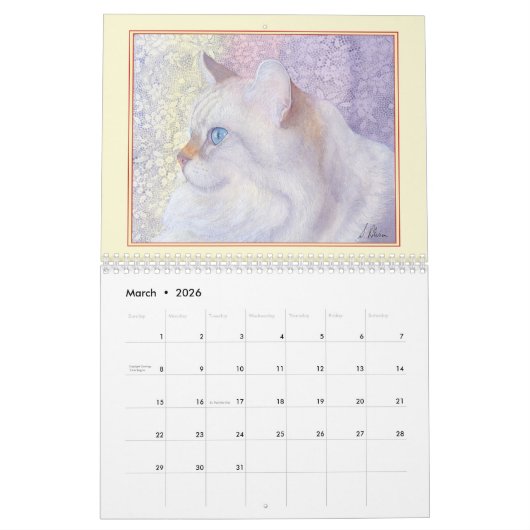 KATTEN! Een kat per maand kalender (Mar 2026)