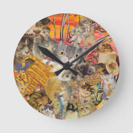 Katten een Plenty Ronde Klok