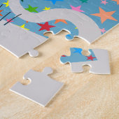 Katten Eenhoorn Puzzel Regenboog Sterren Mooie Cad (Zijkant)
