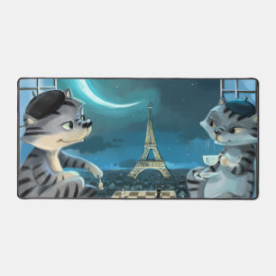 Katten Eiffeltoren - Nacht Bureaumat