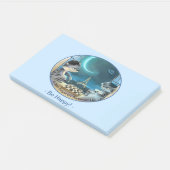 Katten Eiffeltoren - Nacht Gelukkige Notities 10" Post-it® Notes (Schuin)