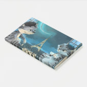 Katten Eiffeltoren - Nacht Notities 10" x 6"  Post-it® Notes (Schuin)