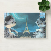 Katten Eiffeltoren - Nacht Notities 10" x 6"  Post-it® Notes (Kantoor)