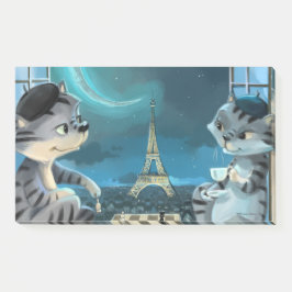 Katten Eiffeltoren - Nacht Notities 10" x 6" Post-it® Notes