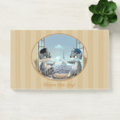 Katten & Eiffeltoren – Parijs Korte vreugde-notiti Post-it® Notes (Kantoor)