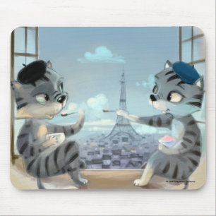 Katten & Eiffeltoren – Parijs Muismat