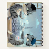 Katten & Eiffeltoren - Parijs Spiraal Notebook Notitieboek (Achterkant)