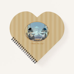 Katten & Eiffeltoren - Paris Joy Heart Notitieboek