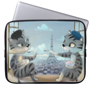 Katten & Eiffeltoren - Paris Laptophoes Laptop Sleeve