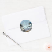 Katten & Eiffeltoren - Ronde Stickers Parijs (Envelop)