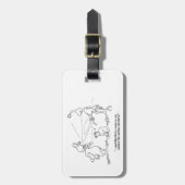 Katten en Aliens Bagagelabel (Voorkant verticaal)