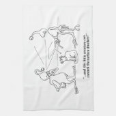 Katten en Aliens Theedoek (Verticaal)