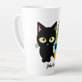 katten en ananassen zijn beste vrienden , personal latte mok (Linkerhoek)