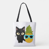 katten en ananassen zijn de beste vrienden tote bag (Achterkant)