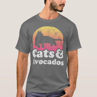 Katten en Avocados Mannen of Womens Cat en Avocado T-shirt