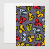 Katten en bananen bedankkaart (Voorkant / Achterkant)