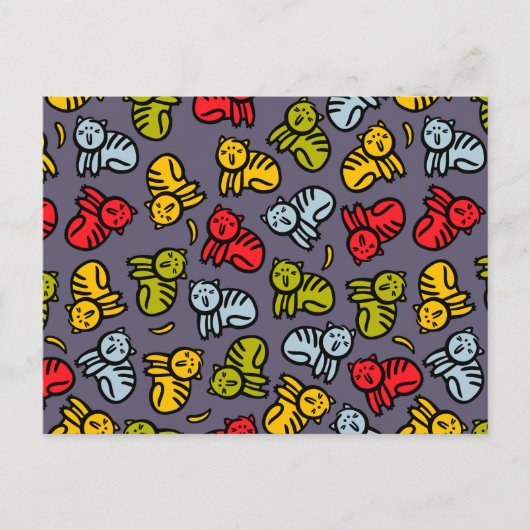 Katten en bananen briefkaart (Voorkant)