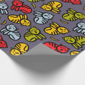 Katten en bananen cadeaupapier (Hoek)