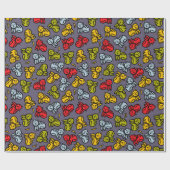 Katten en bananen cadeaupapier (Vlak)