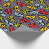 Katten en bananen cadeaupapier (Hoek)