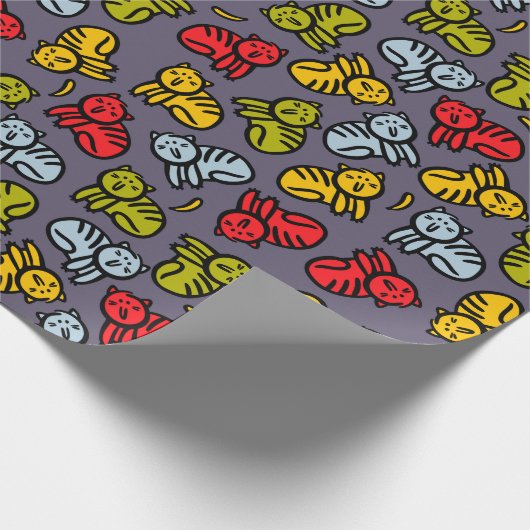 Katten en bananen cadeaupapier (Hoek)