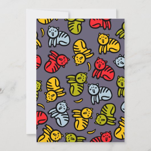 Katten en bananen feestdagenkaart (Voorkant)