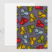 Katten en bananen feestdagenkaart (Voorkant / Achterkant)