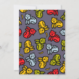 Katten en bananen feestdagenkaart