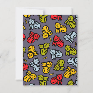 Katten en bananen feestdagenkaart