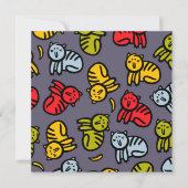 Katten en bananen feestdagenkaart (Voorkant)