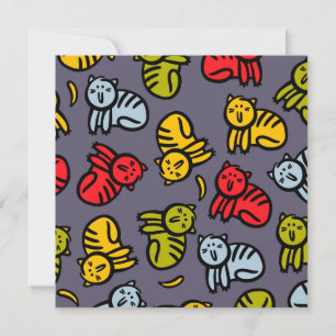 Katten en bananen feestdagenkaart