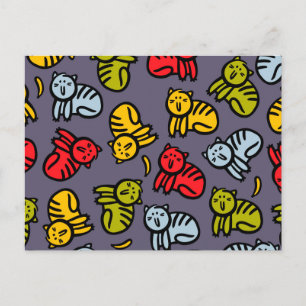 Katten en bananen feestdagenkaart