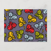 Katten en bananen feestdagenkaart (Voorkant)