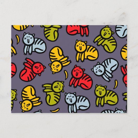 Katten en bananen feestdagenkaart (Voorkant)