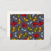 Katten en bananen folie uitnodiging briefkaart (Voorkant / Achterkant)