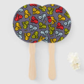 Katten en bananen handwaaier (Voorkant en achterkant)