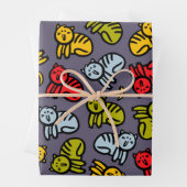 Katten en bananen inpakpapier vel (In situ)