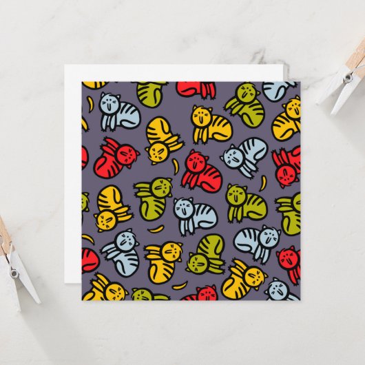 Katten en bananen kaart (Voorkant / Achterkant in situ)