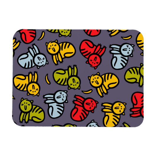 Katten en bananen magneet (Horizontaal)