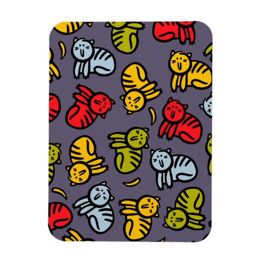 Katten en bananen magneet (Verticaal)