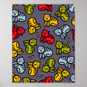 Katten en bananen poster (Voorkant)