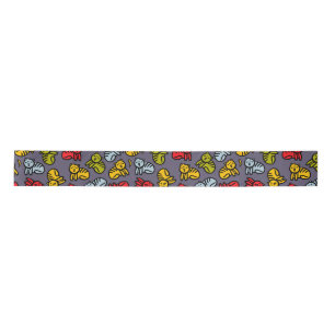 Katten en bananen satijnen lint