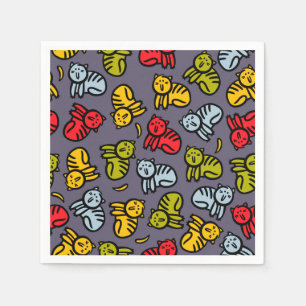 Katten en bananen servet