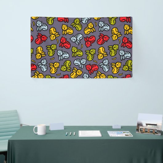 Katten en bananen spandoek (Beurs)
