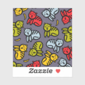 Katten en bananen sticker (Vel)
