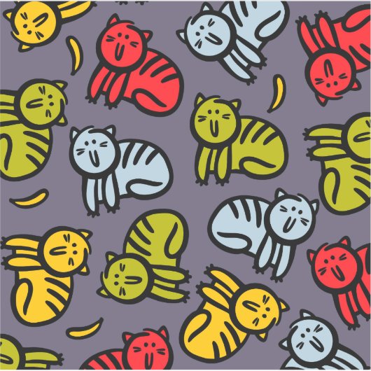 Katten en bananen sticker (Voorkant)